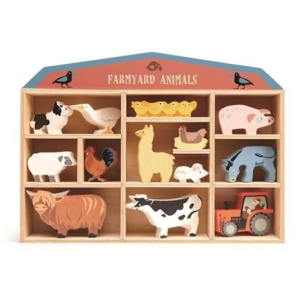Drewniane figurki do zabawy - zwierzęta na farmie / Tender Leaf Toys