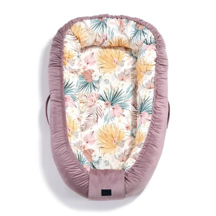 Kokon niemowlęcy BEST NEST -  BOHO PALMS LIGHT / La Millou