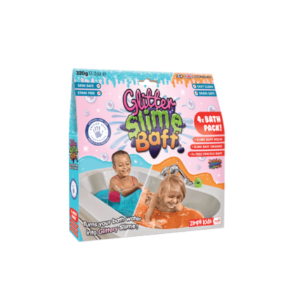 Zestaw do robienia glutów Slime Baff Glitter - pomarańczowy i błękitny, 4 użycia, 3+, 320 g / Zimpli Kids