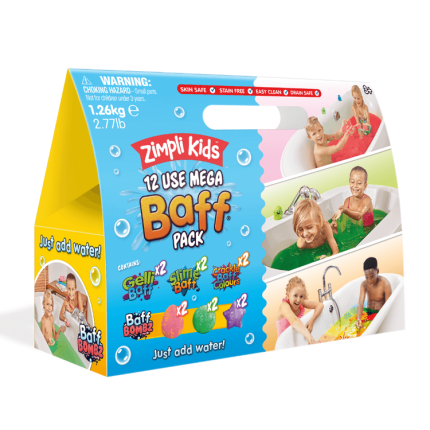 Zestaw kształtów i proszków do kąpieli Mega Baff Pack, 12 szt., 3+ / Zimpli Kids