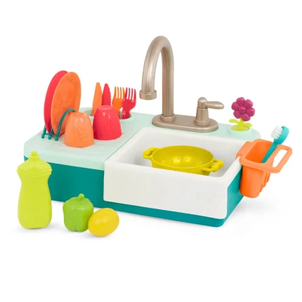 Zlewozmywak z działającym kranem i akcesoriami / B.Toys BX2070
