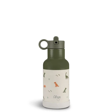 Butelka termiczna ze stali nierdzewnej 350ml - Dino Green / Citron