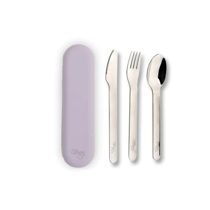 Zestaw sztućców ze stali nierdzewnej - Purple / Citron