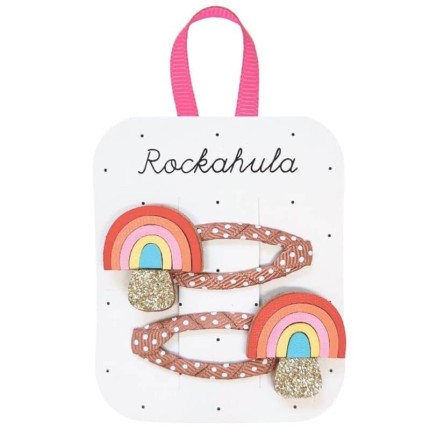 2 spinki do włosów Rainbow Toadstool / Rockahula Kids