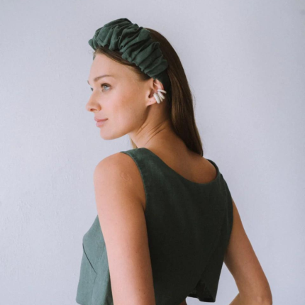 Opaska Royal Linen Pine Green / Looks by LUKS