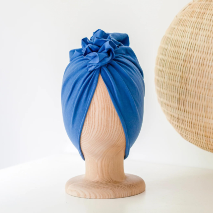 Turban Organic Steel Blue 0-6 miesięcy / Looks by Luks