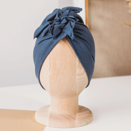 Turban Merino Denim 0-6 miesięcy / Looks by Luks