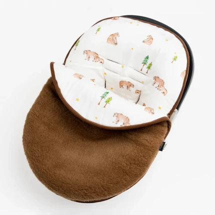 Śpiworek do fotelika samochodowego MERINO Bears / Layette