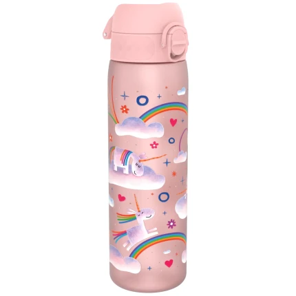 Wąska butelka na napoje - Unicorn Rainbows , 500ml / ION8® I8RF500PPUNIRAIN
