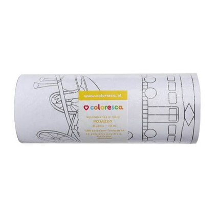 Kolorowanka w rolce Pojazdy 30m  / Coloresca