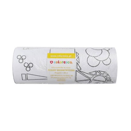 Kolorowanka w rolce Figury Geometryczne 30m  / Coloresca