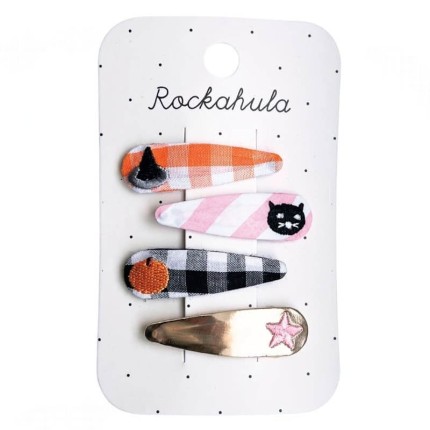 4 spinki do włosów Halloween Embroidered / Rockahula Kids
