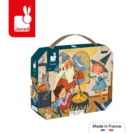 Puzzle w walizce Czary 200 elementów / Janod