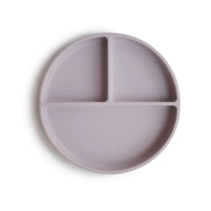 Talerzyk silikonowy z przyssawką - Soft Lilac / Mushie
