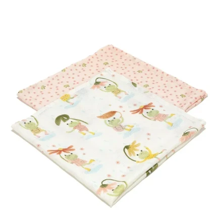2-pak pieluszek 100% Bamboo Muślin - FROGS / La Millou