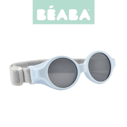 Okulary przeciwsłoneczne dla dzieci z elastyczną opaską 0-9 miesięcy, Glee - Pearl blue / Beaba