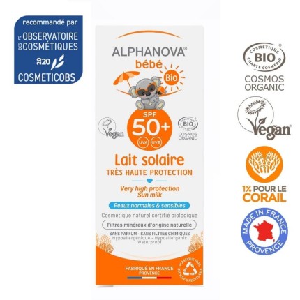 Przeciwsłoneczny krem o wysokim filtrze SPF 50+, 50g / Alphanova Bebe