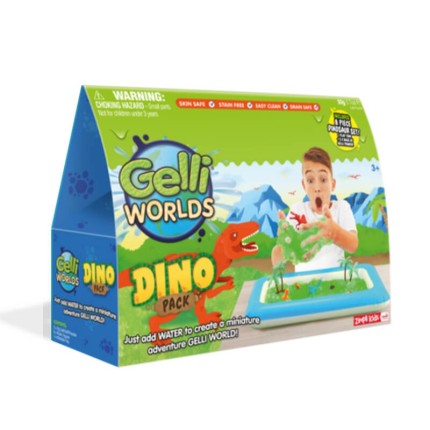 Zestaw do tworzenia gelli z figurkami i tacą Gelli Worlds Dino Pack 3+ / Zimpli Kids