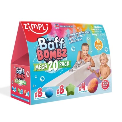 Musujące bomby do kąpieli zmieniające kolor wody Baff Bombz, 20 szt. / Zimpli Kids