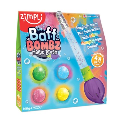 Kule do kąpieli z pędzlem Baff Bombz Magic Brush, 4 szt. / Zimpli Kids