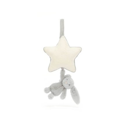 Pozytywka Srebrny Króliczek z Gwiazdką 30 cm / Jellycat MP4BSL