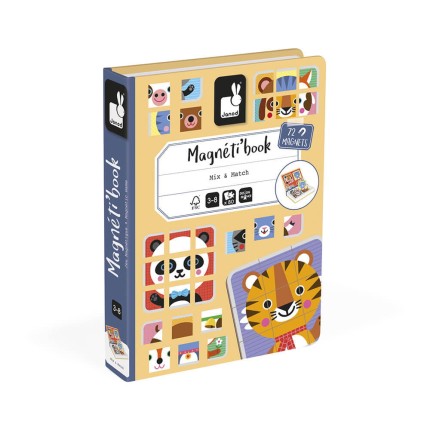 Magnetyczna układanka Puzzle zwierzątka Magnetibook / Janod J02587