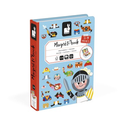 Magnetyczna układanka Kostiumy Chłopiec  Magnetibook  / Janod J02719