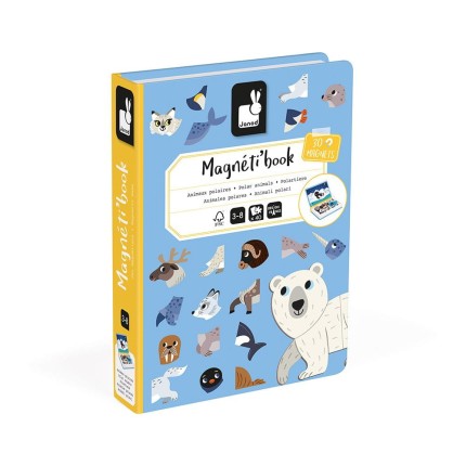 Magnetyczna układanka Zwierzęta polarne Magnetibook  / Janod