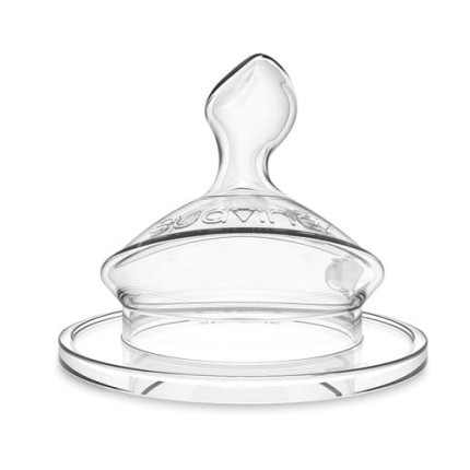 Smoczki anatomiczne do butelek, o wolnym przepływie (2 szt.) | 0-6m / Suavinex
