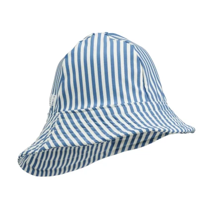 Letni kapelusz UV Josefine stripe: Riverside, Creme de la creme / Liewood