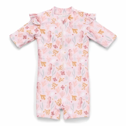Swimsuit z rękawami Ocean Dreams Pink / Little Dutch
