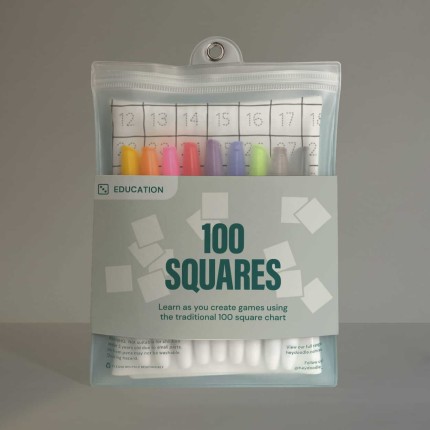 Duża Mata Silikonowa Tabela z Liczbami do 100 / HeyDoodle