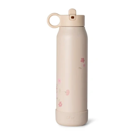 Butelka termiczna ze stali nierdzewnej 350ml - Flowers / Citron