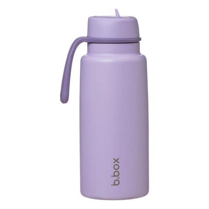Butelka termiczna ze składanym ustnikiem, termos ze stali nierdzewnej - Lilac Love, 1l / b.box