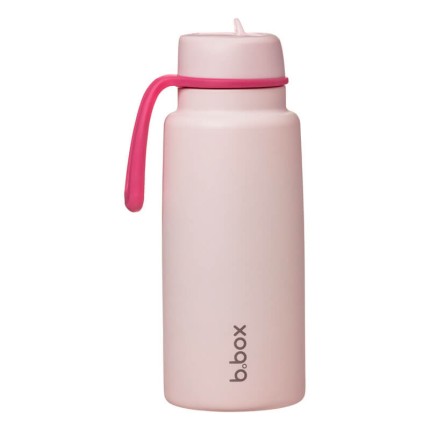 Butelka termiczna ze składanym ustnikiem, termos ze stali nierdzewnej - Pink Paradise, 1l / b.box