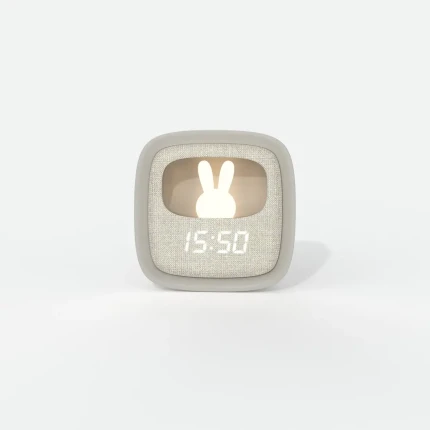 Budzik i lampka nocna Billy Clock - szara / MOB Paris