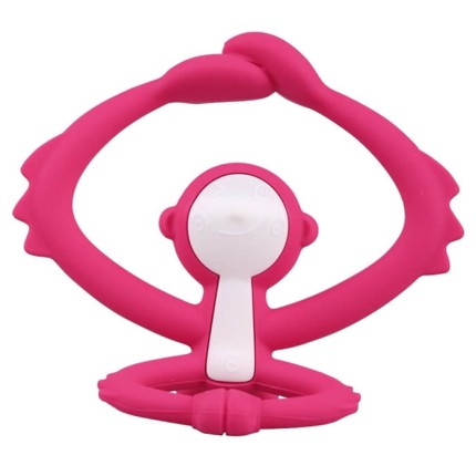 Gryzak Zabawka Małpka Dark Pink / Mombella