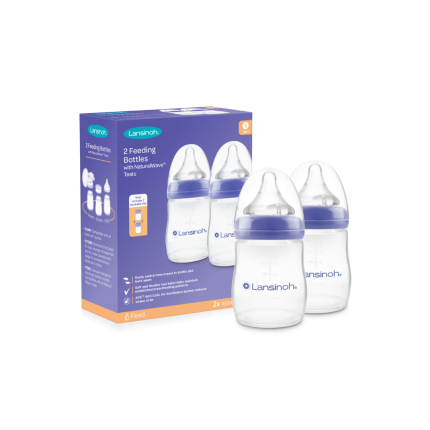 Butelki do karmienia ze smoczkami Natural Wave™ - Duo Pack 2 x 160 ml / Lansinoh