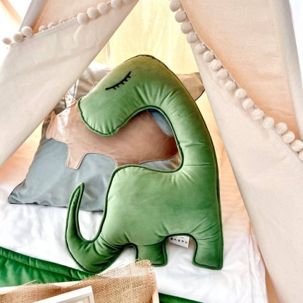 Poduszka dino diplok, zielona / Cozy&Dozy