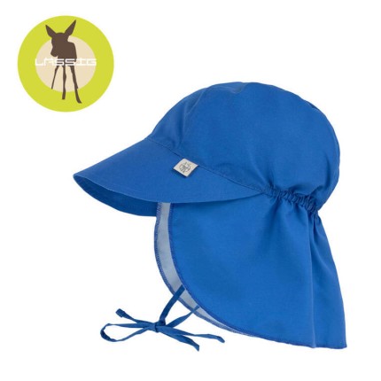 Czapka przeciwsłoneczna z daszkiem i osłoną karku UV80 Splash & Fun blue / Lassig