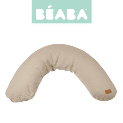 Ergonomiczna poduszka rogal dla kobiet w ciąży i karmiących Big Flopsy™, Fleur de coton Linen / Beaba