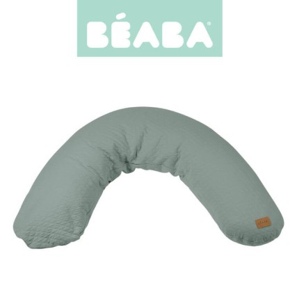 Ergonomiczna poduszka rogal dla kobiet w ciąży i karmiących Big Flopsy™, Fleur de coton Sage Green / Beaba