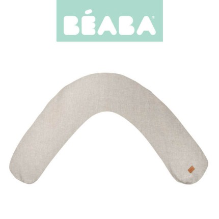Ergonomiczna poduszka rogal dla kobiet w ciąży i karmiących Big Flopsy™, Linen natural / Beaba