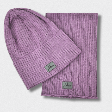 Czapka i komin wełniany LILAC / Patulove