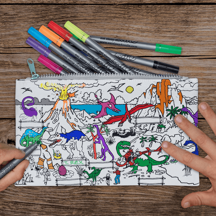 Piórnik do malowania - dinozaury / Eat Sleep Doodle