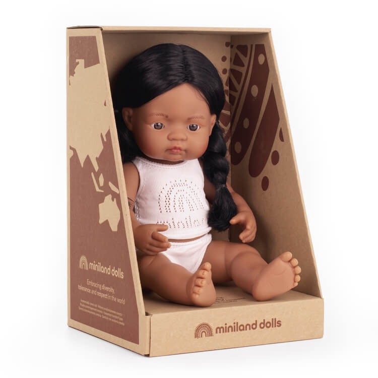 Lalka dziewczynka Rdzenna Amerykanka 38cm Miniland Doll