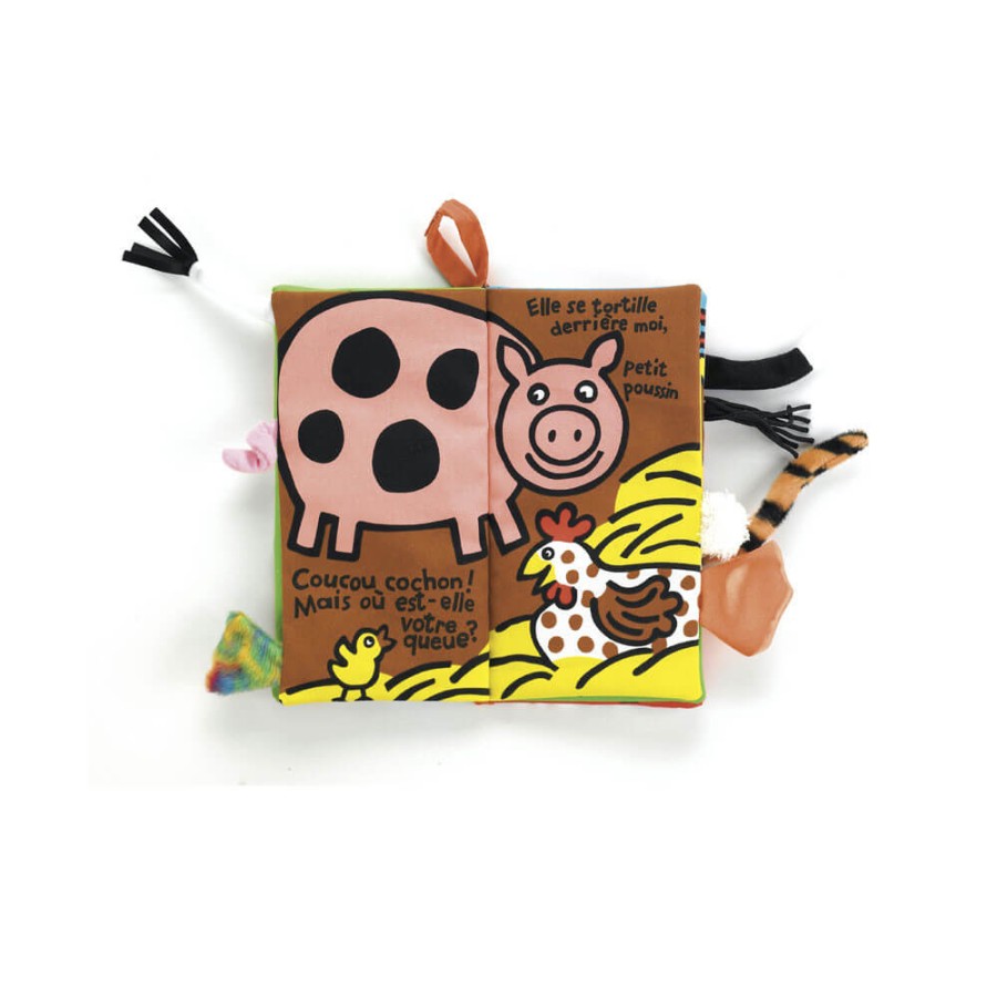 Książeczka Coucou Ferme z ogonkami 21cm / Jellycat