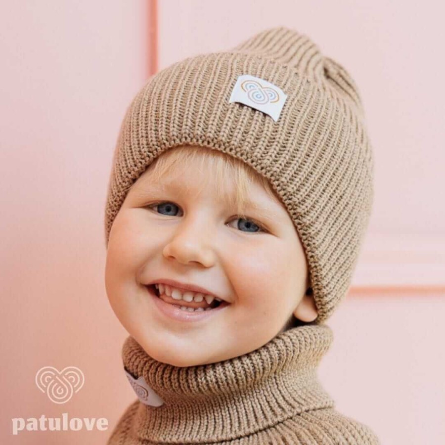 Czapka zimowa merino SAND / Patulove