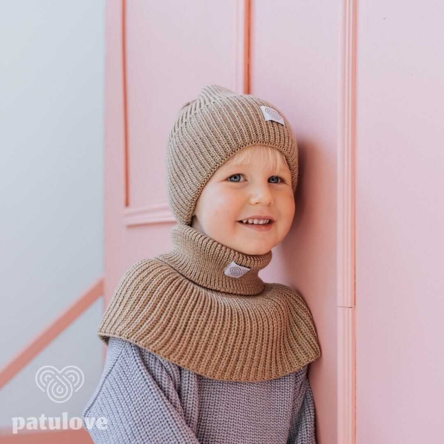Czapka zimowa merino SAND / Patulove