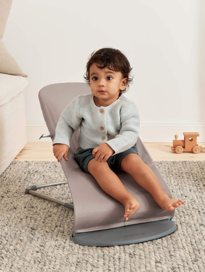 BABYBJORN - leżaczek BLISS WOVEN, Classic Quilt, Sand Grey